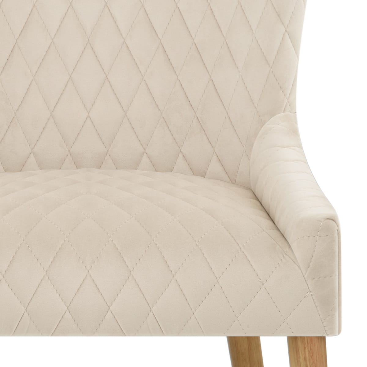 Samt Esszimmerstuhl - City Beige