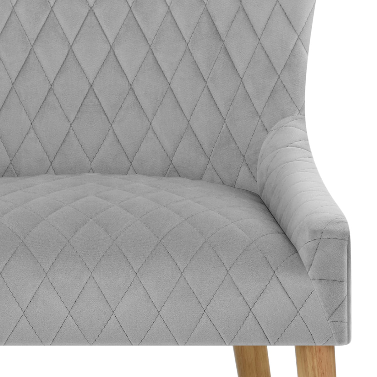 Sedia Velluto Quercia - City Grigio