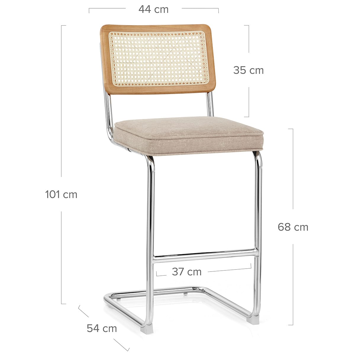 Stoffbarhocker - Clara Beige