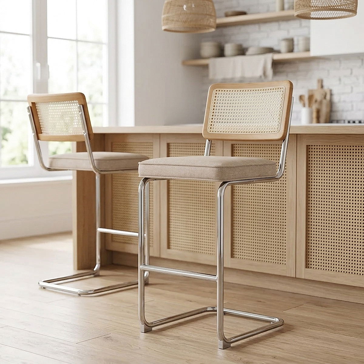 Stoffbarhocker - Clara Beige