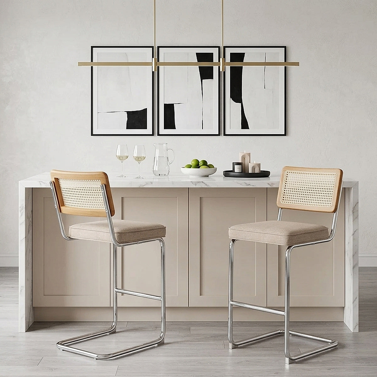 Stoffbarhocker - Clara Beige