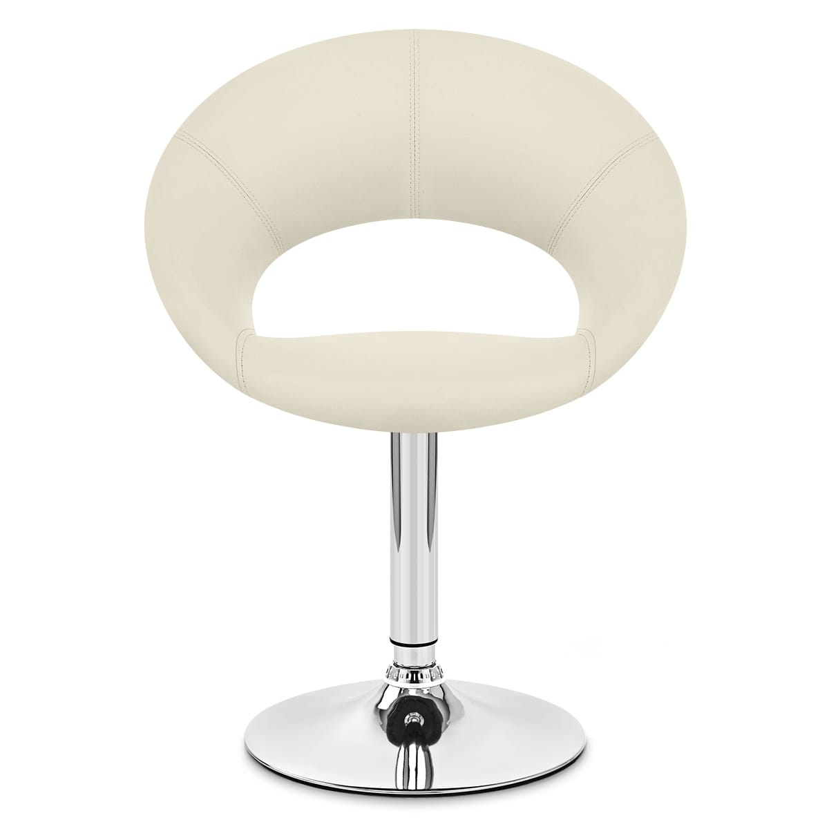 Kunstleder Chrom Stuhl - Clementine Beige