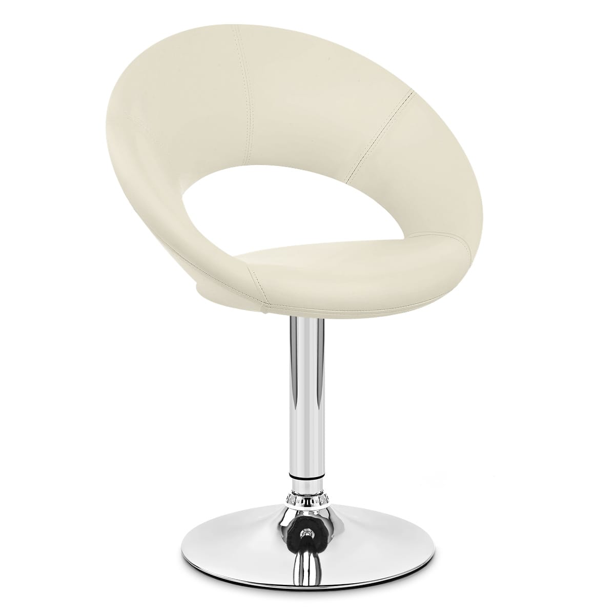 Kunstleder Chrom Stuhl - Clementine Beige
