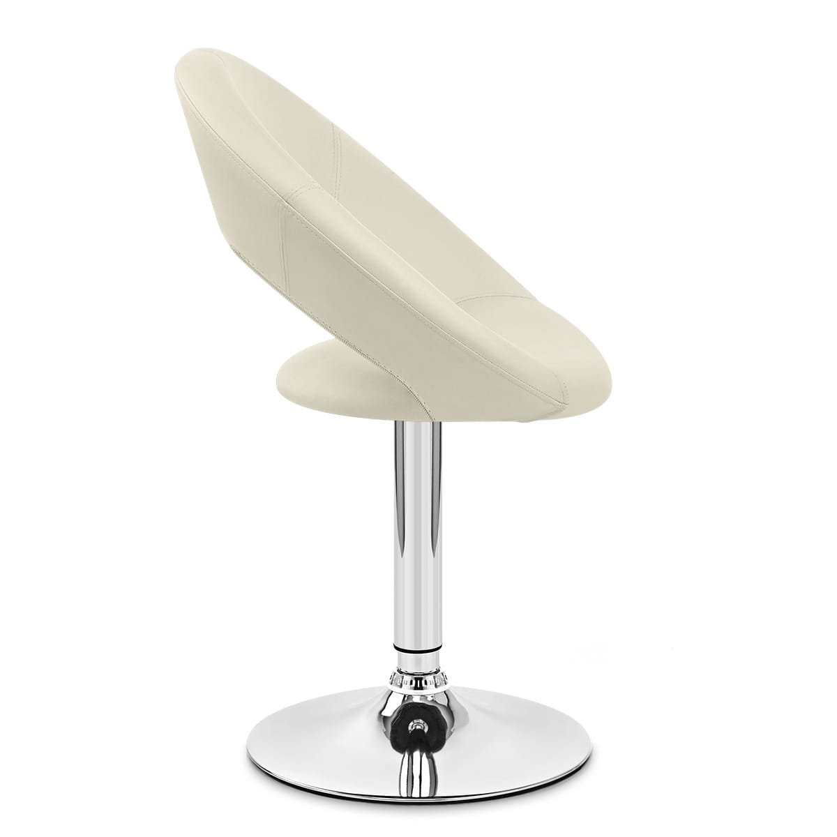 Kunstleder Chrom Stuhl - Clementine Beige