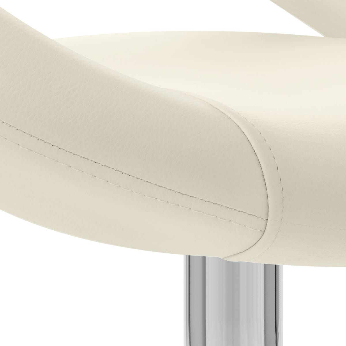 Kunstleder Chrom Stuhl - Clementine Beige