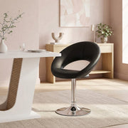 Kunstleder Chrom Stuhl - Clementine Schwarz