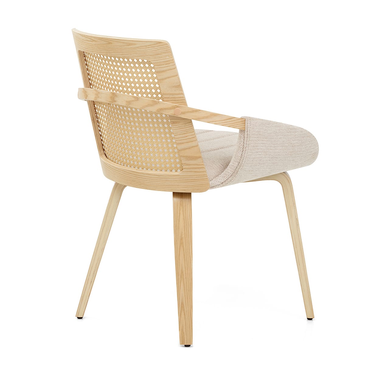 Sedia Legno Tessuto - Cleveland Crema