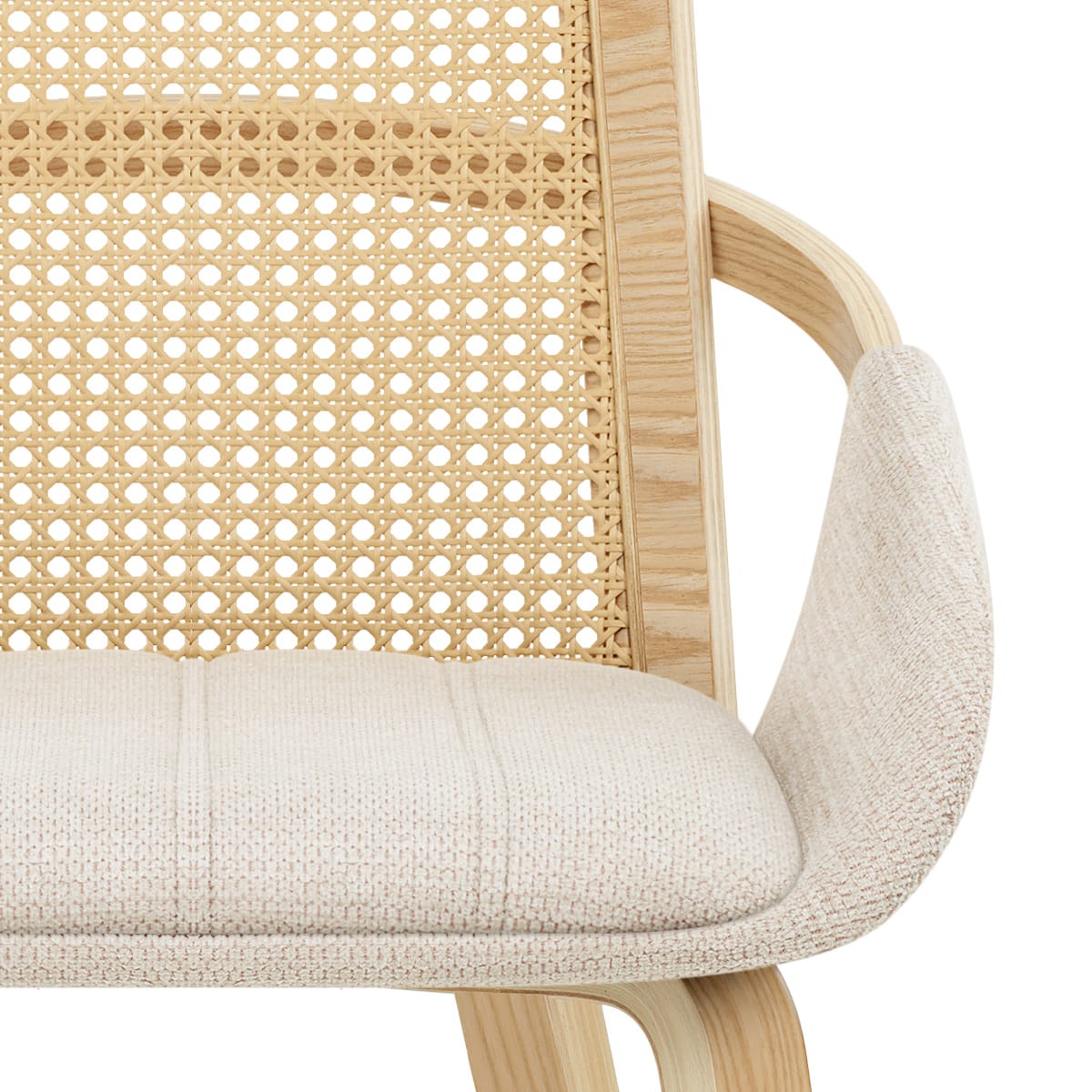 Sedia Legno Tessuto - Cleveland Crema
