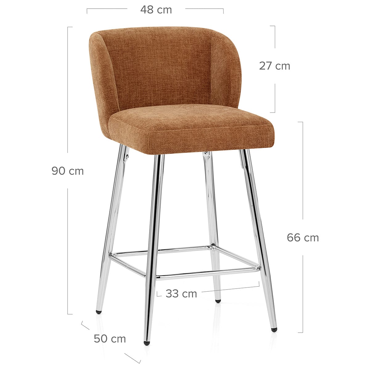 Barhocker Stoff - Coast Braun