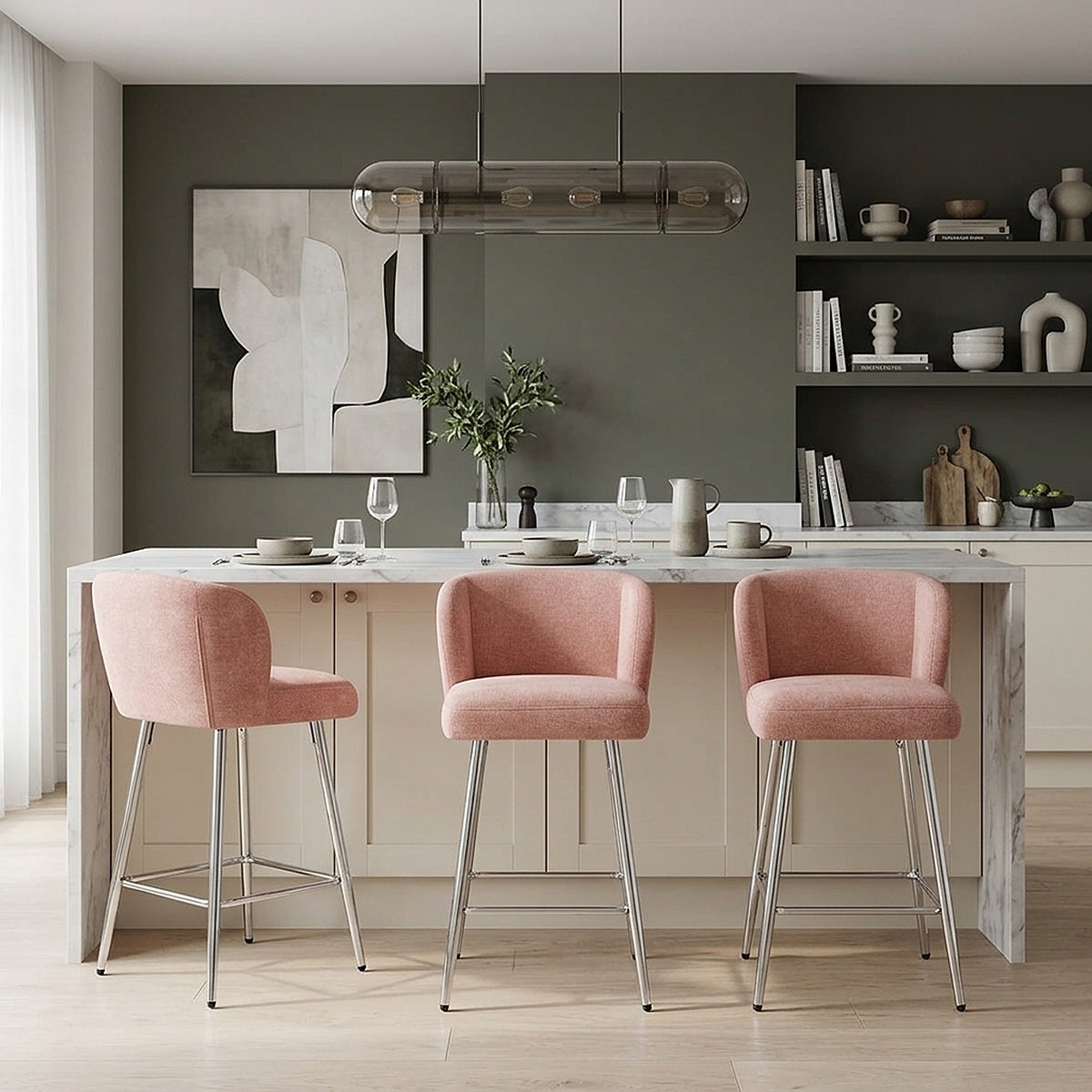 Barhocker Stoff - Coast Pink
