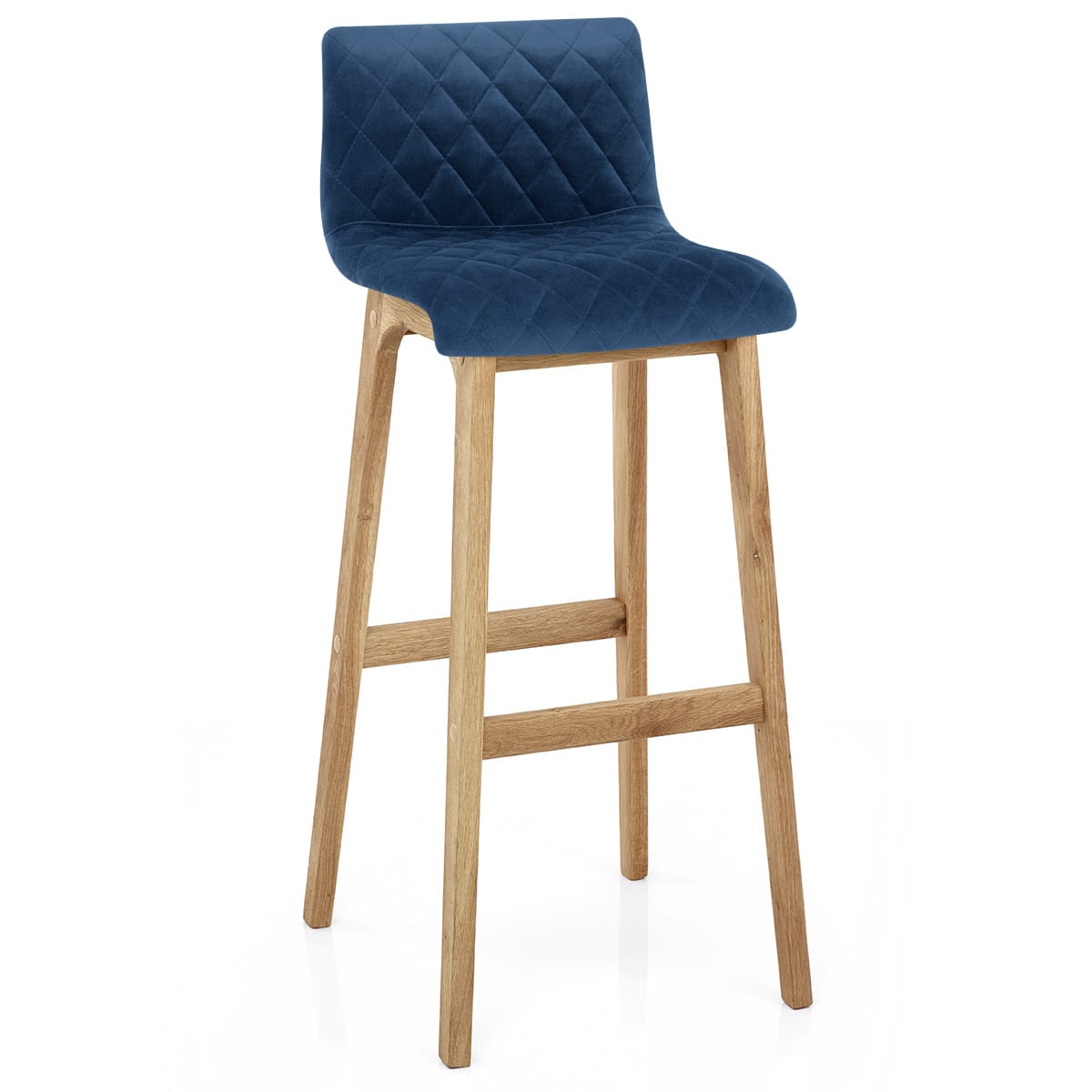 Sgabello Velluto Quercia - Colt Blu