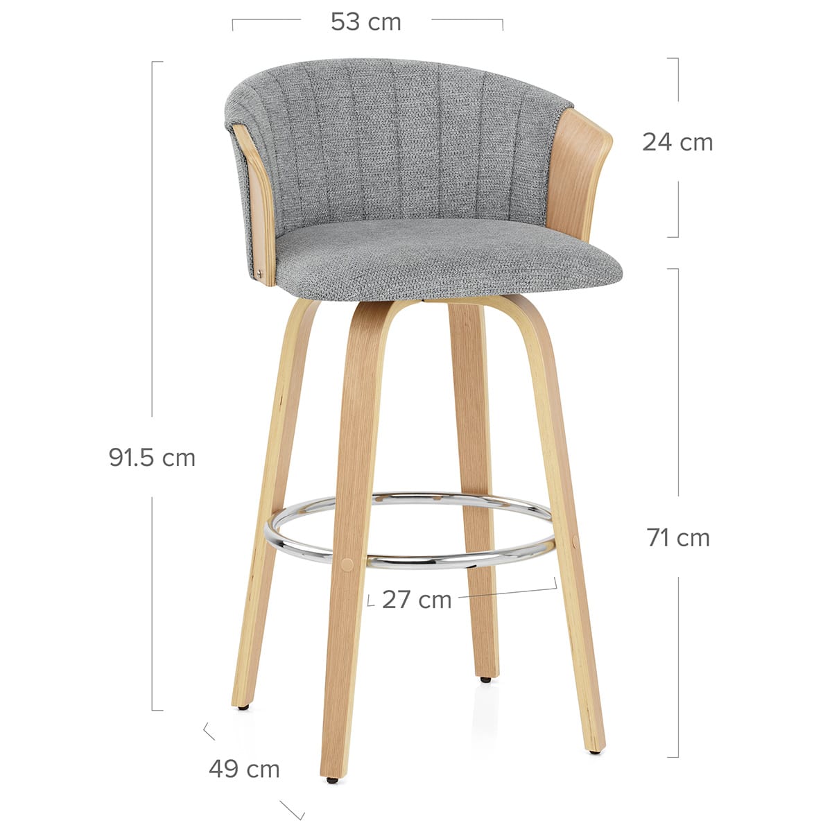 Sgabello Stoffa - Coral Grigio scuro
