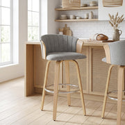 Barhocker Stoff - Coral Dunkelgrau