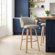 Barhocker Stoff - Coral Grau