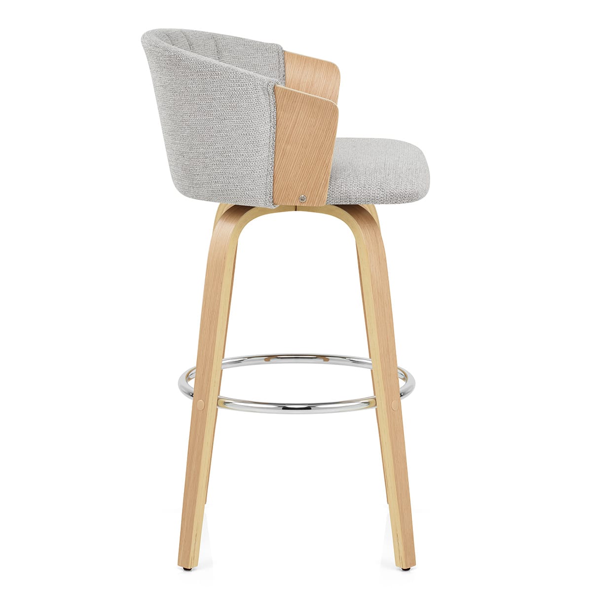 Barhocker Stoff - Coral Grau
