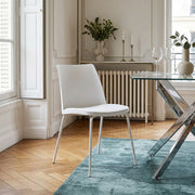 Sedia da pranzo Ecopelle Metallo - Cosmo Bianco