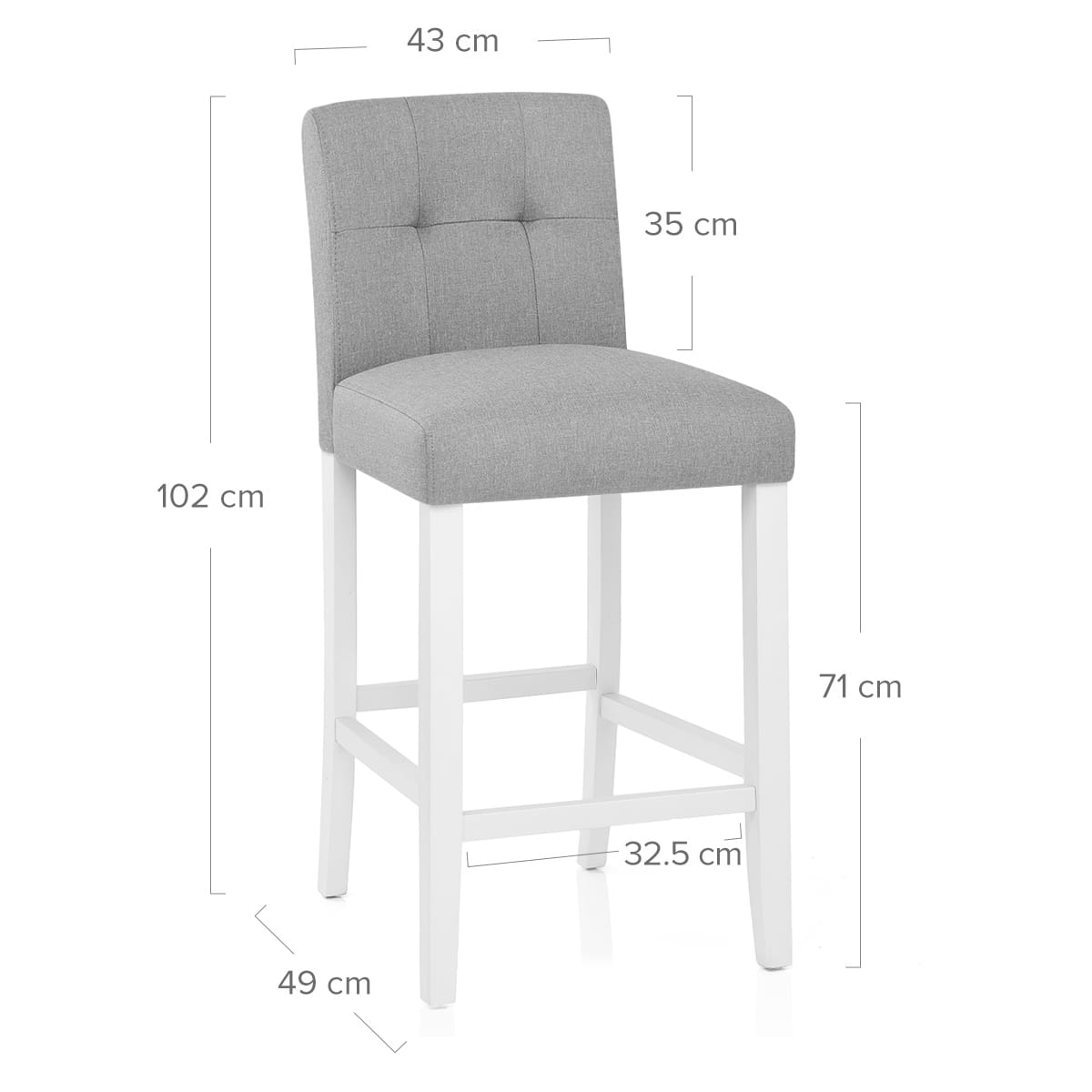 Stoff Barhocker - Crawford Grau