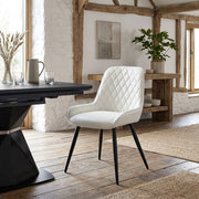 Kunstleder Esszimmerstuhl Antik - Lincoln Beige