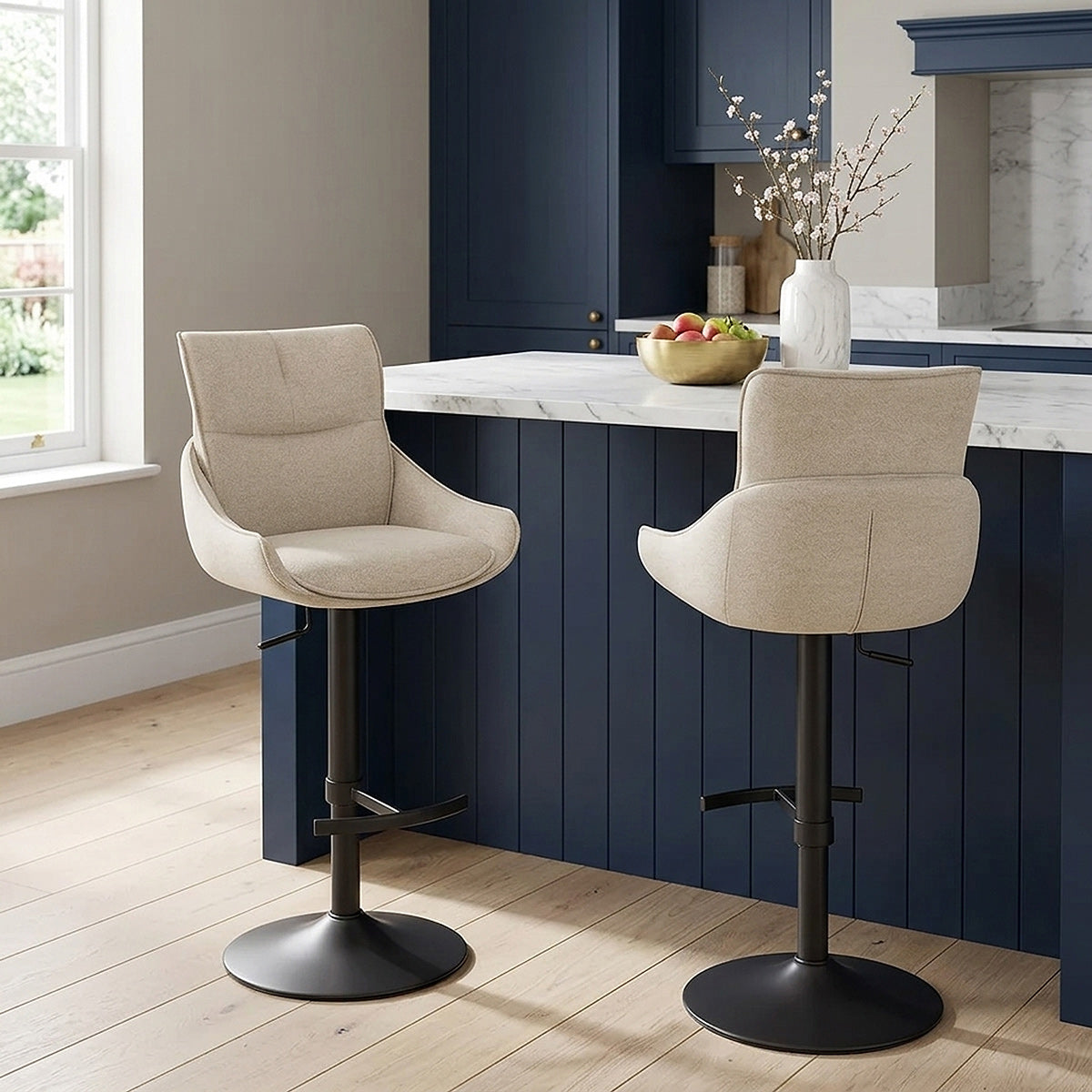 Barhocker Stoff - Creed Beige