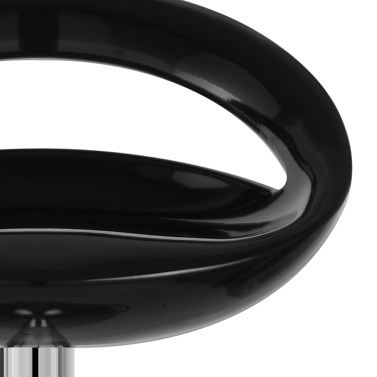 Sgabello Plastica Cromato - Crescent Nero