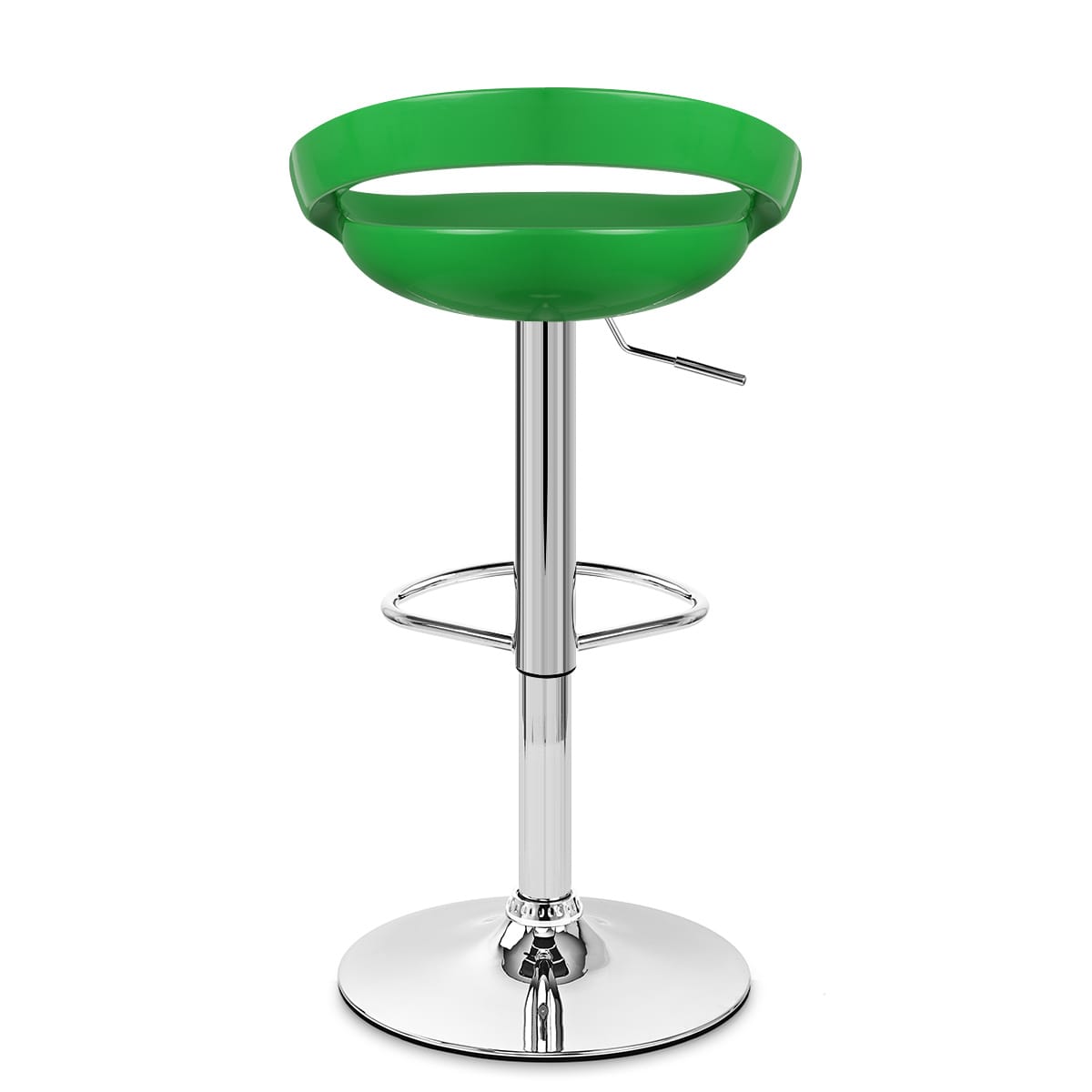 Sgabello Plastica Cromato - Crescent Verde