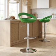 Sgabello Plastica Cromato - Crescent Verde