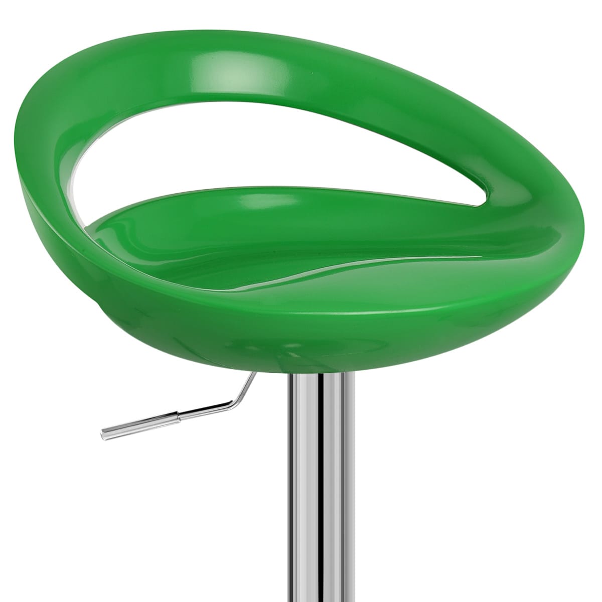 Sgabello Plastica Cromato - Crescent Verde