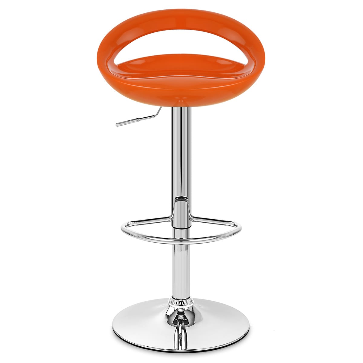 Kunststoff Barhocker Chrom - Crescent Orange