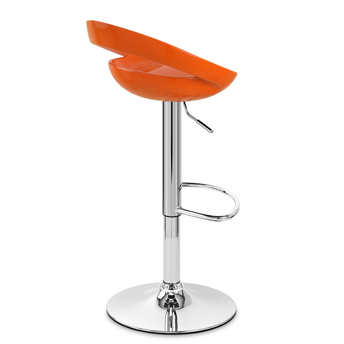 Kunststoff Barhocker Chrom - Crescent Orange