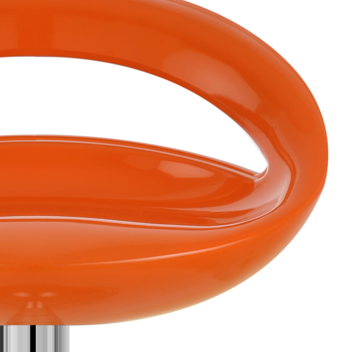 Kunststoff Barhocker Chrom - Crescent Orange
