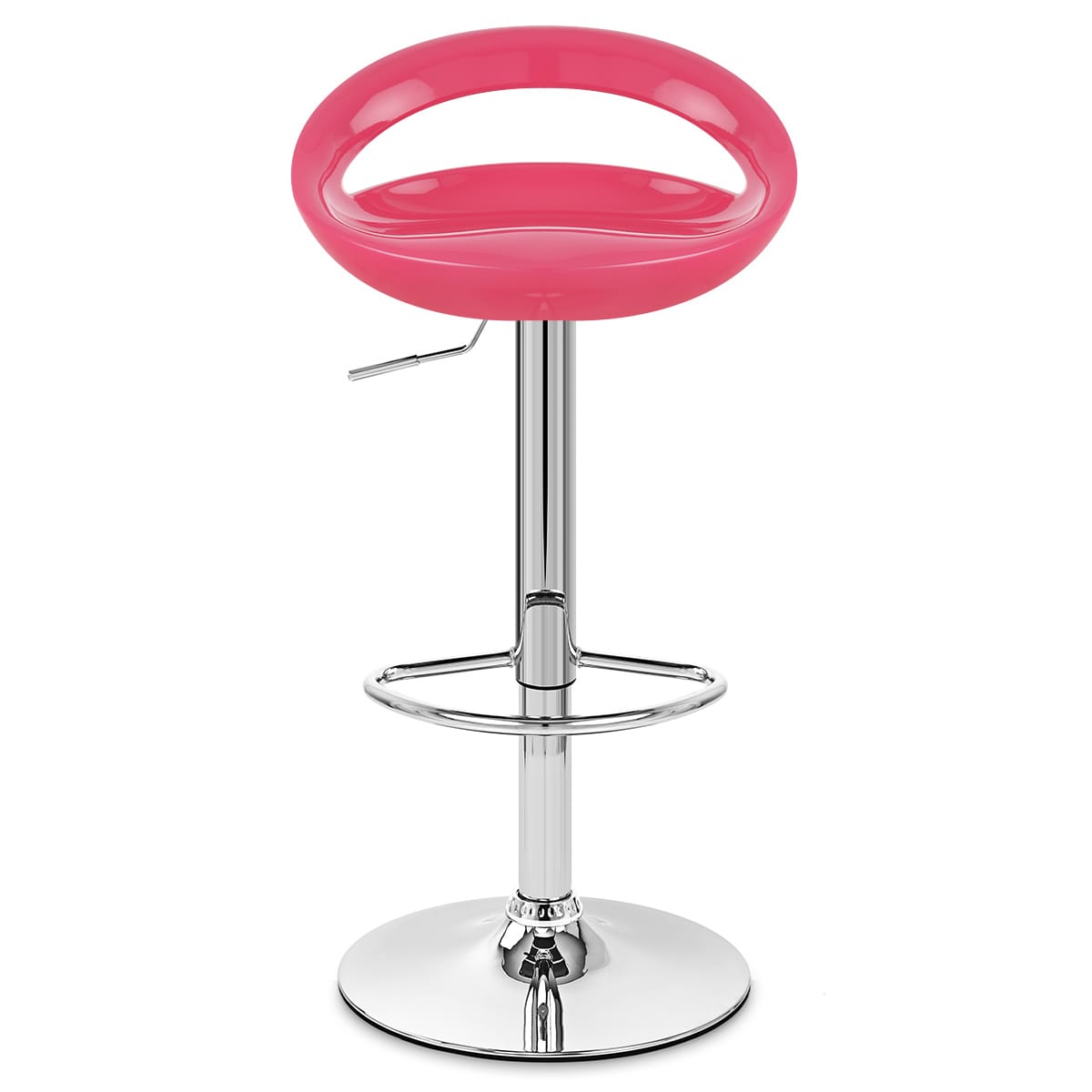 Kunststoff Barhocker Chrom - Crescent Pink