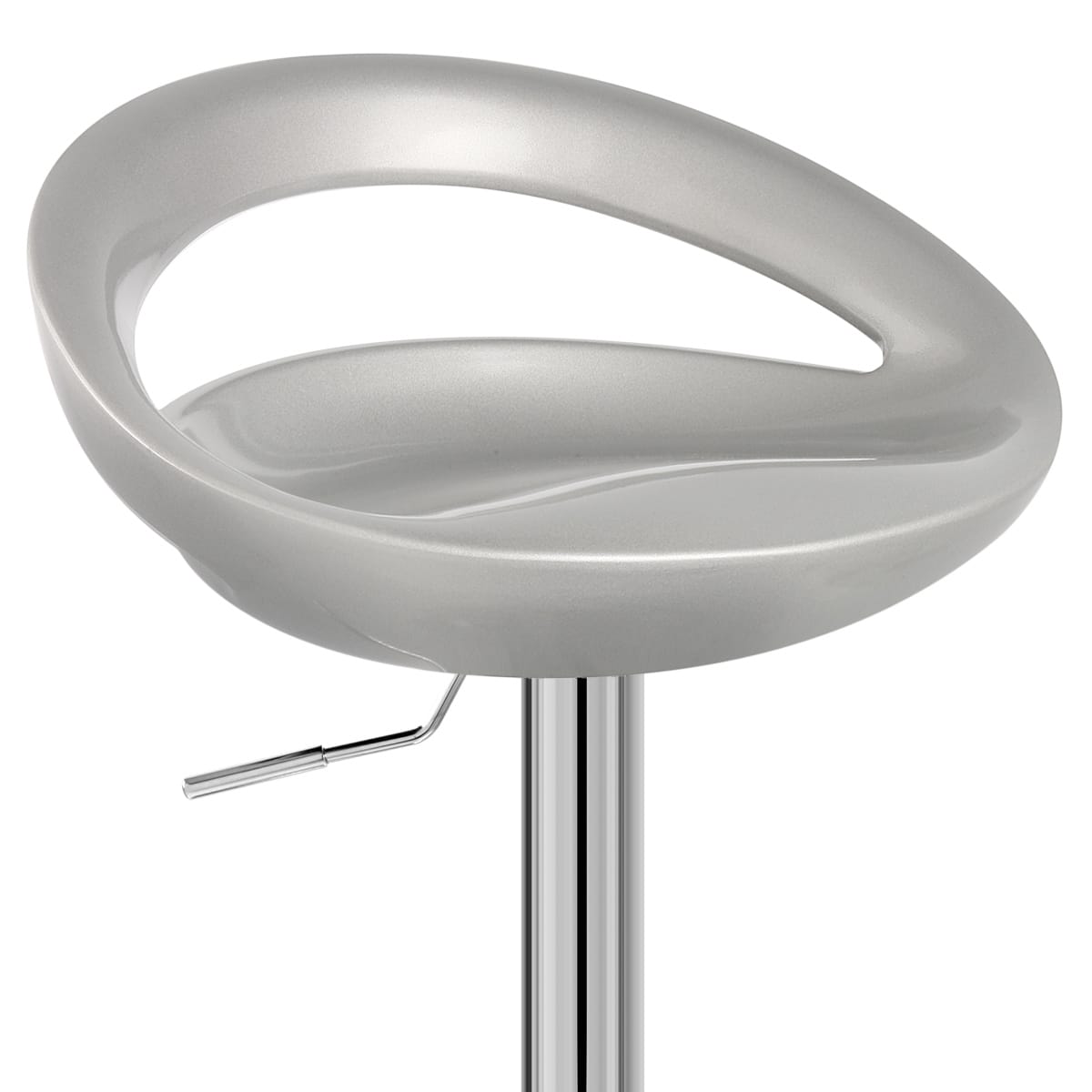 Sgabello Plastica Cromato - Crescent Grigio