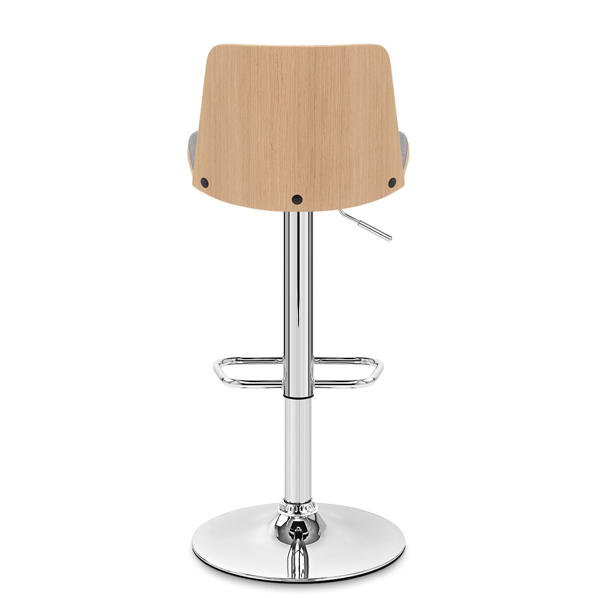 Barhocker Stoff Eiche - Crest Grau