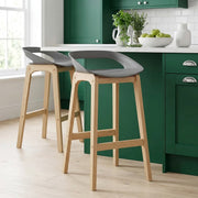 Barhocker Eiche - Crew Grau