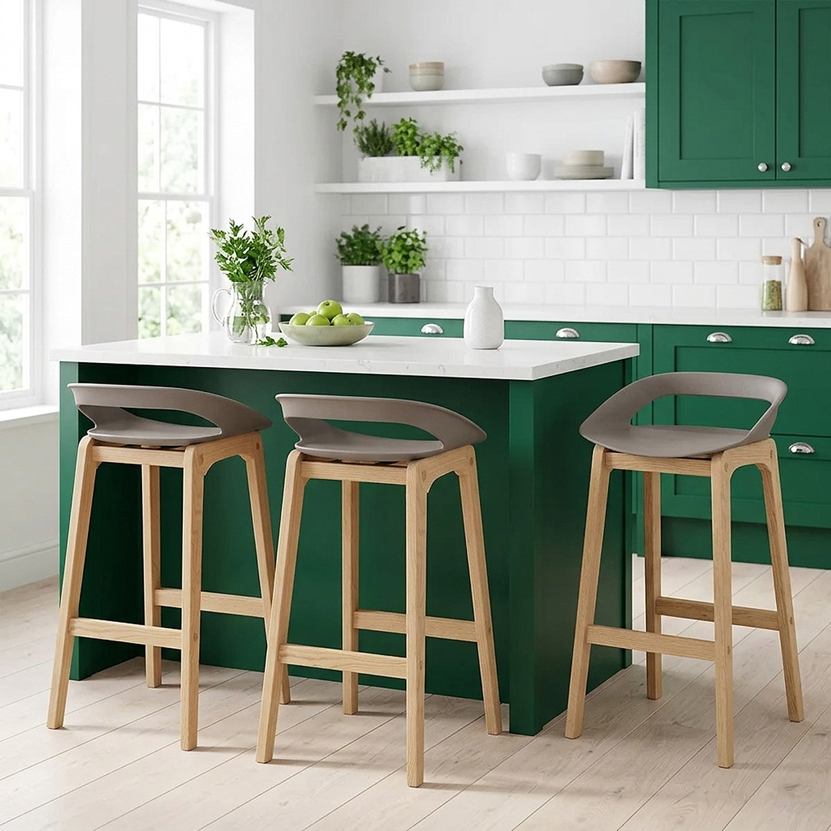 Barhocker Eiche - Crew Grau