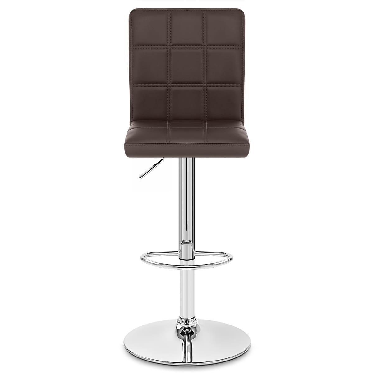 Kunstleder Barhocker Chrom - Criss Cross Braun