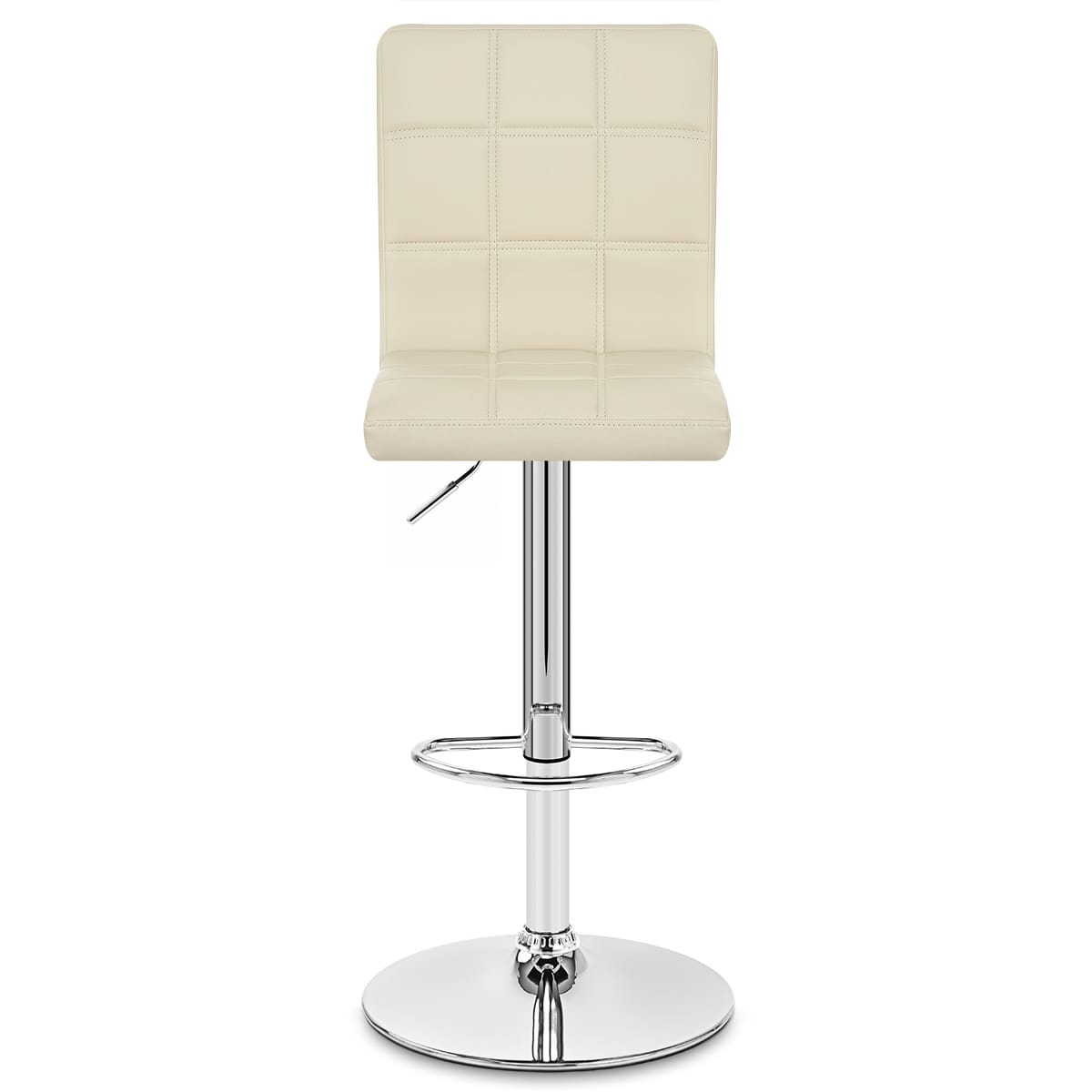 Kunstleder Barhocker Chrom - Criss Cross Beige