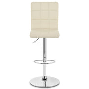 Kunstleder Barhocker Chrom - Criss Cross Beige