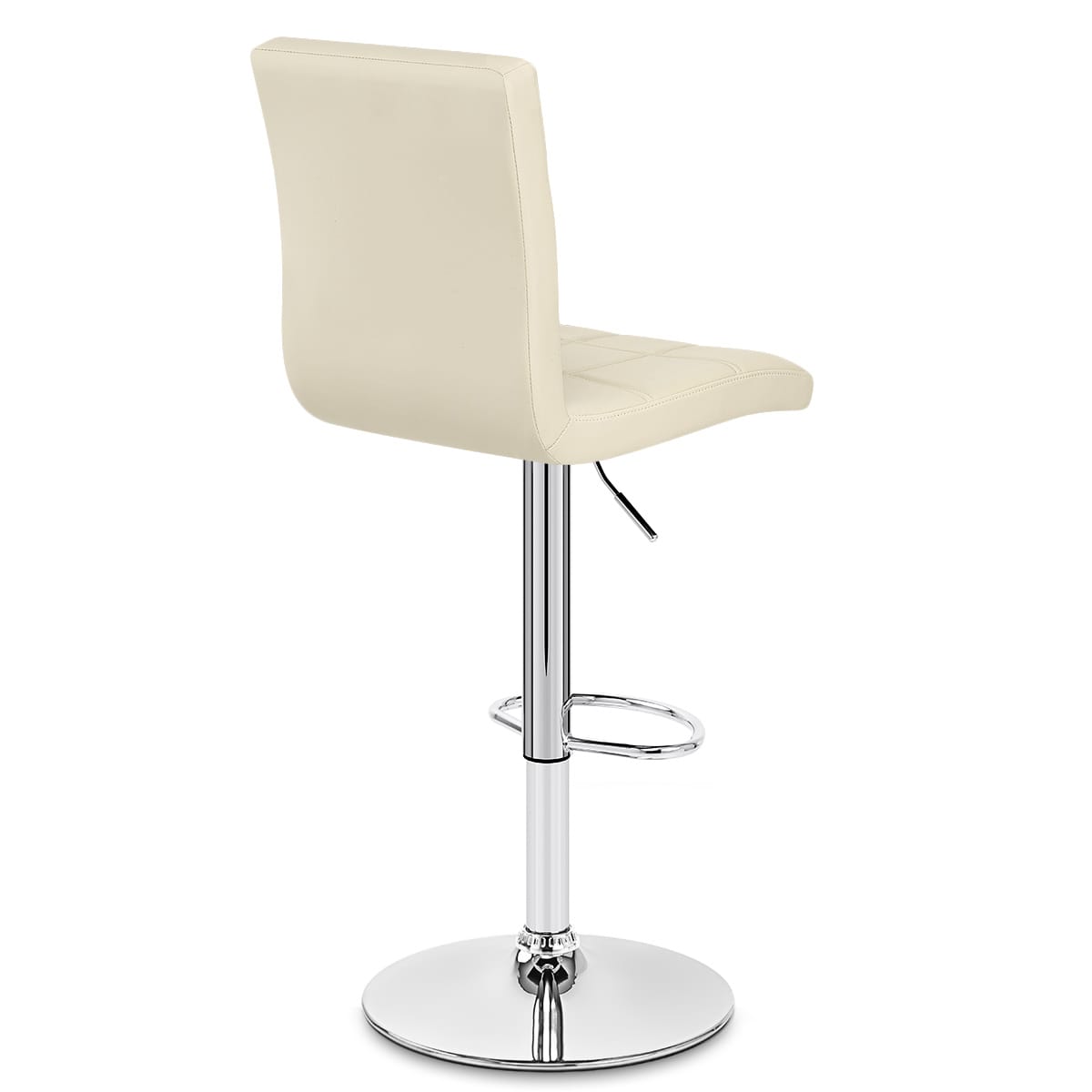 Kunstleder Barhocker Chrom - Criss Cross Beige