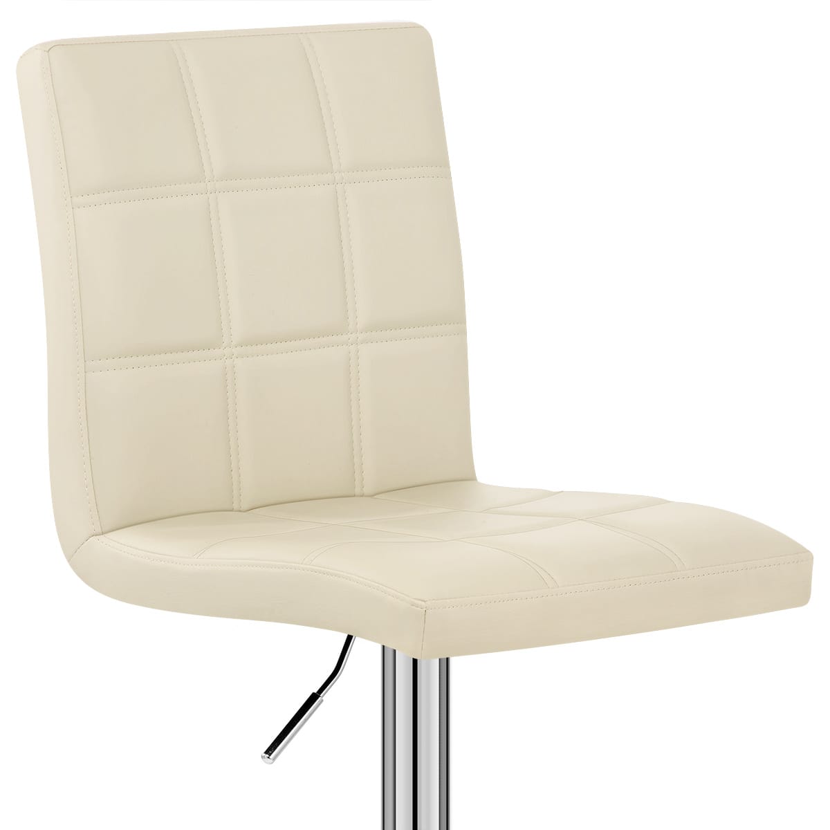 Kunstleder Barhocker Chrom - Criss Cross Beige