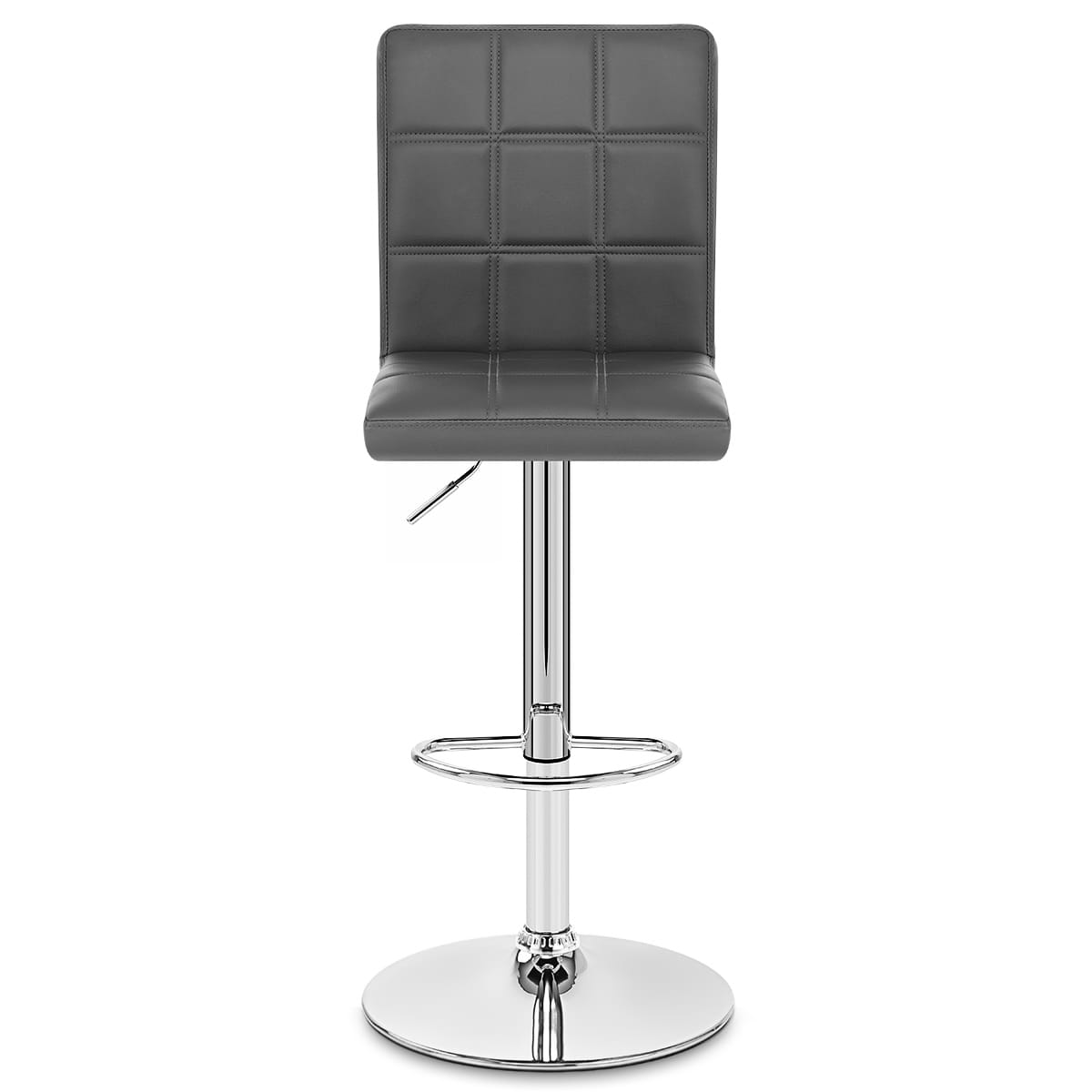 Kunstleder Barhocker Chrom - Criss Cross Grau
