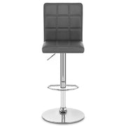 Kunstleder Barhocker Chrom - Criss Cross Grau