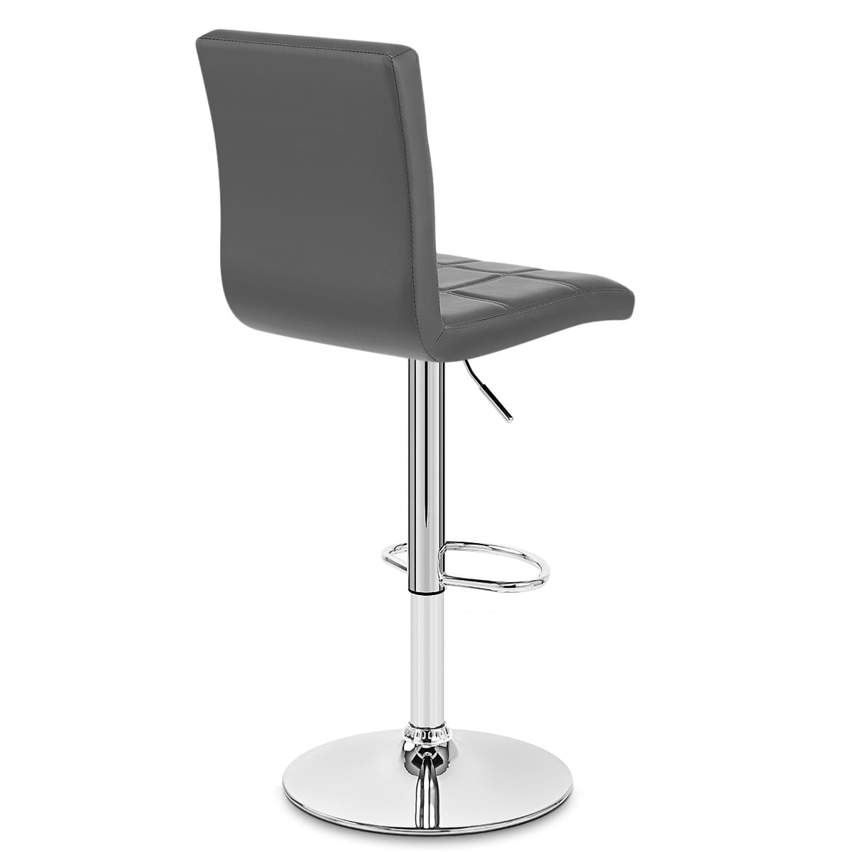 Kunstleder Barhocker Chrom - Criss Cross Grau