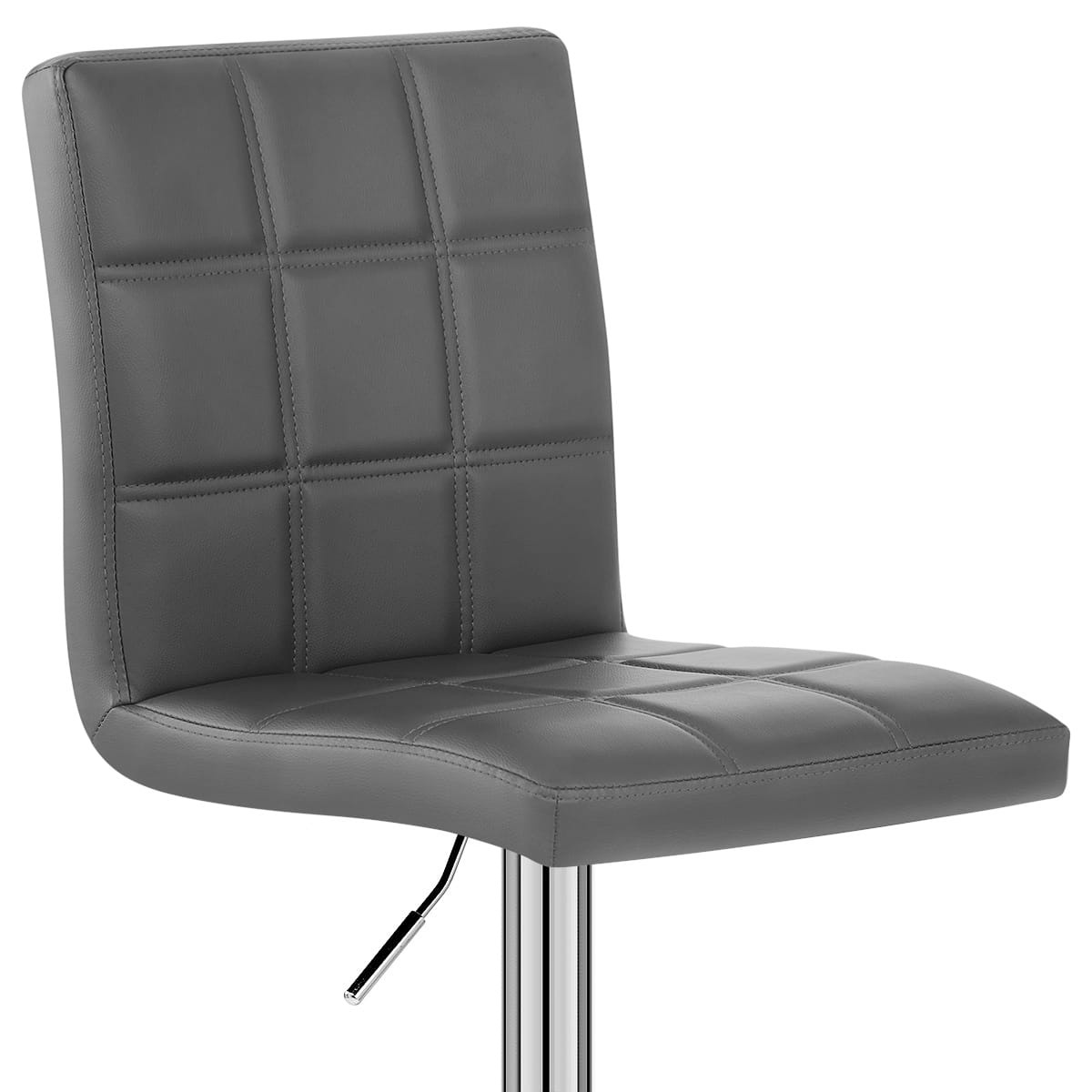 Kunstleder Barhocker Chrom - Criss Cross Grau