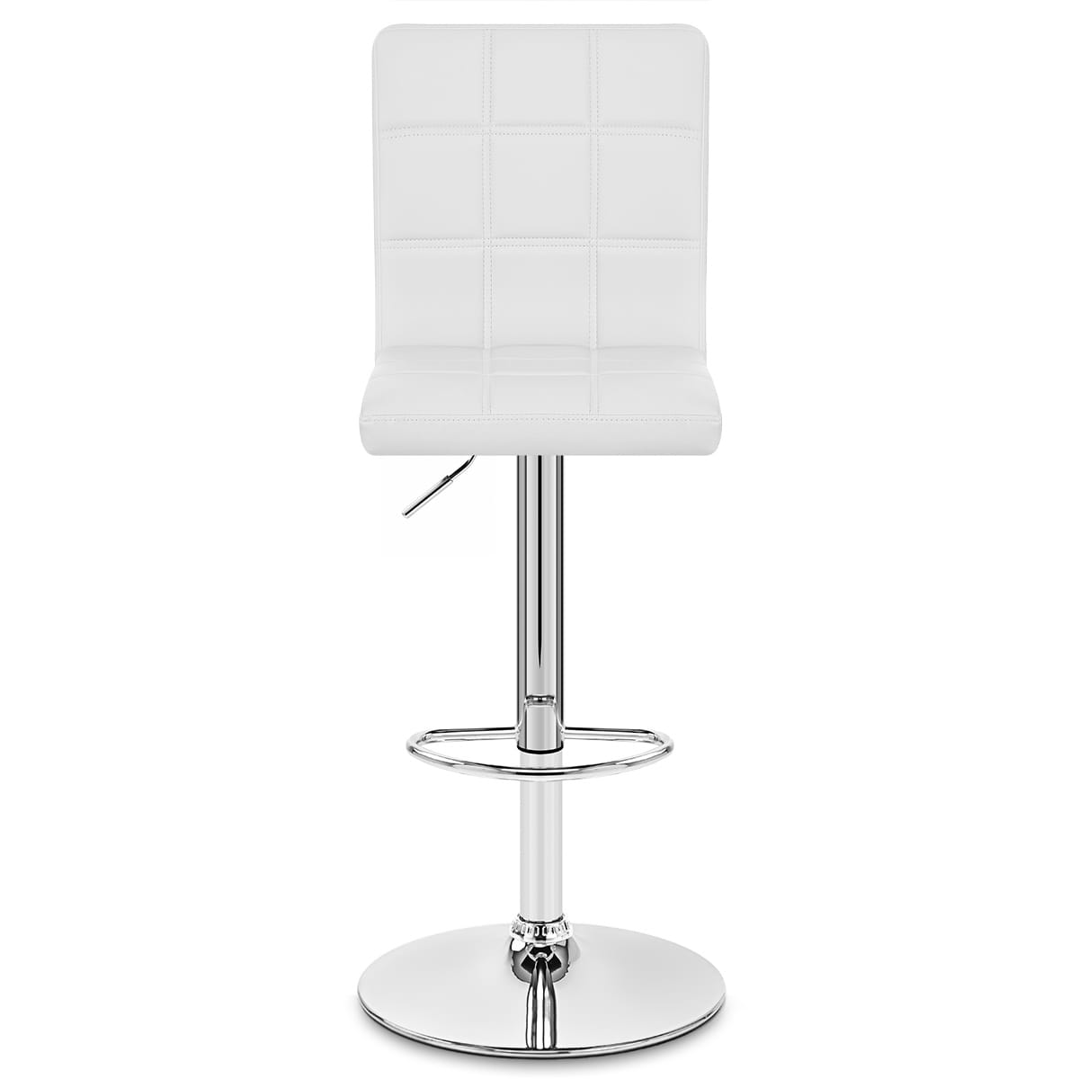 Kunstleder Barhocker Chrom - Criss Cross Weiß