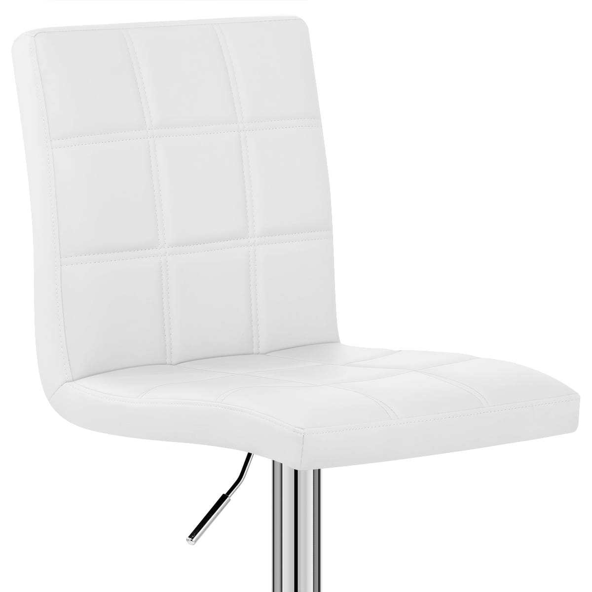 Kunstleder Barhocker Chrom - Criss Cross Weiß