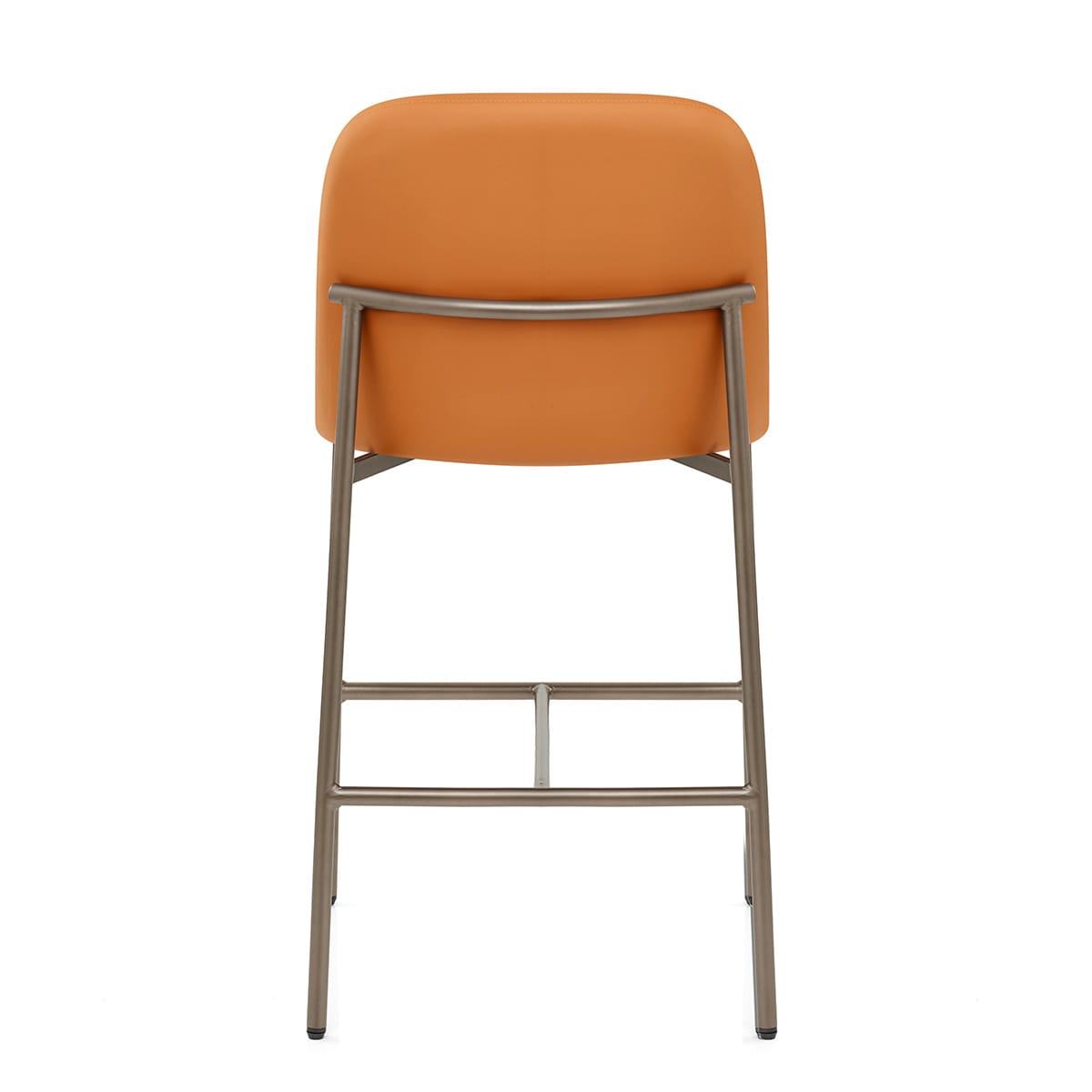 Sgabello Vera Pelle - Cruz Arancione