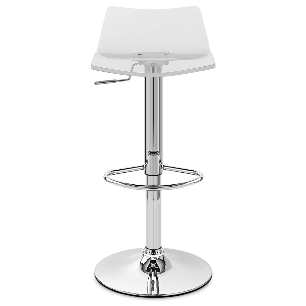 Kunststoff Barhocker Chrom - Crystal Transparent