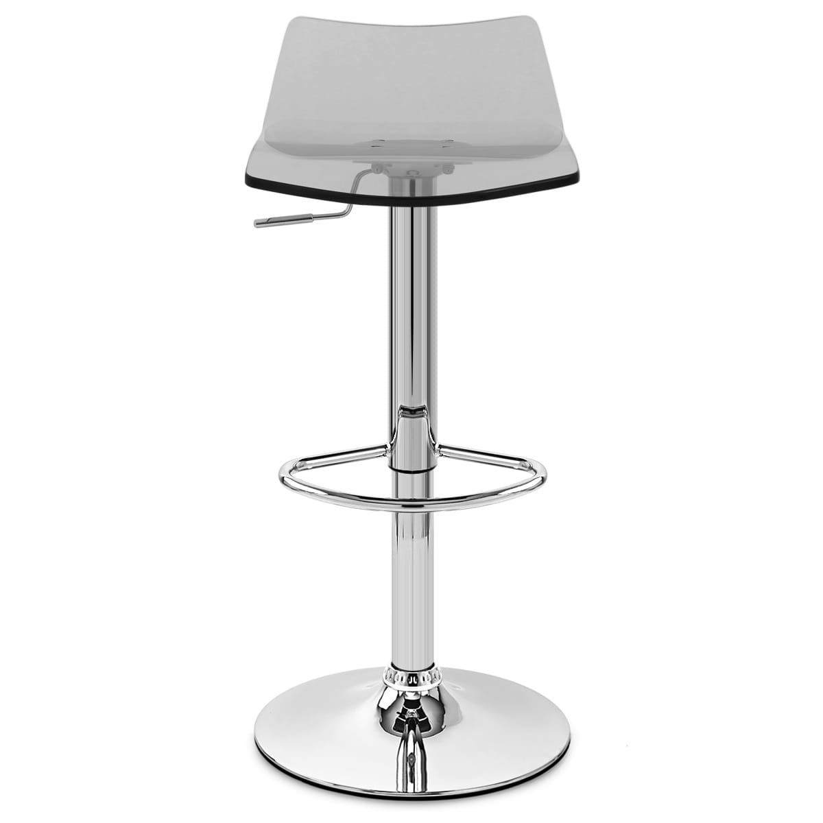 Kunststoff Barhocker Chrom - Crystal Grau