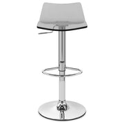 Sgabello Plastica Cromato - Crystal Grigio